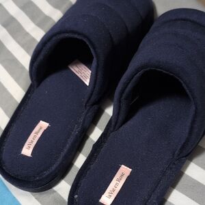 La Vie En Rose Midnight Blue Slippers